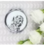 Fila Brasileiro - Pocket mirror with a dog, personalized mirror for a purse, compact mirror with Art-Dog brand print.