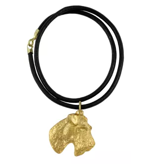 Fox-terrier à poil dur - Collier pour chien, pendentif plaqué or pour fan de chien, bijoux uniques de la marque Art-Dog