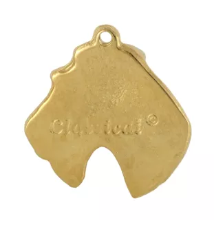 Fox Terrier Wire - Dog necklace, gold-plated pendant for dog fan, unique jewellery by Art-Dog brand