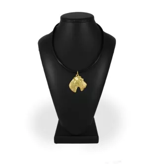 Fox Terrier Wire - Dog necklace, gold-plated pendant for dog fan, unique jewellery by Art-Dog brand