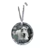 Fox Terrier Wire - crystal bauble with a photo, dog photo in crystal, personalized Christmas tree ornament by Art-Dog brand