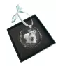 Fox Terrier Wire - crystal bauble with a photo, dog photo in crystal, personalized Christmas tree ornament by Art-Dog brand