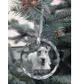 Fox-terrier à poil dur - boule de Noël en cristal avec une photo, photo de chien dans le cristal, décoration personnalisée pour sapin de Noël de la marque Art-Dog