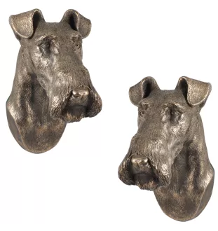 Fox Terrier Wire - Dog statue, hanging bust, unique decoration for dog lover by Art-Dog brand