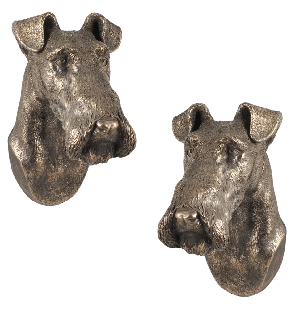 Fox Terrier Wire - Dog statue, hanging bust, unique decoration for dog lover by Art-Dog brand