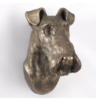 Fox-terrier à poil dur - Statue de chien, buste suspendu, décoration unique pour les amoureux des chiens par la marque Art-Dog