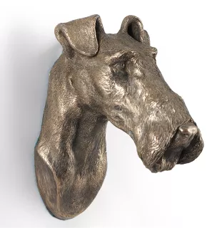 Fox Terrier Wire - Dog statue, hanging bust, unique decoration for dog lover by Art-Dog brand