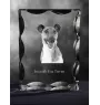 Fox-terrier à poil lisse - cristal avec photo de chien, statuette en verre avec photo, cadre exceptionnel avec photo de la marque Art-Dog