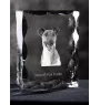 Foksterier krótkowłosy  ramka kryształowa z psem Art-Dog