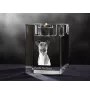 Foksterier krótkowłosy  świecznik kryształowy z psem Art-Dog