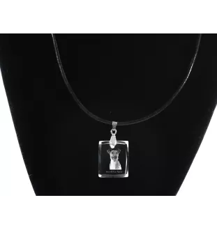 Fox Terrier Smooth - Crystal dog pendant, photo necklace, unique jewellery by Art-Dog