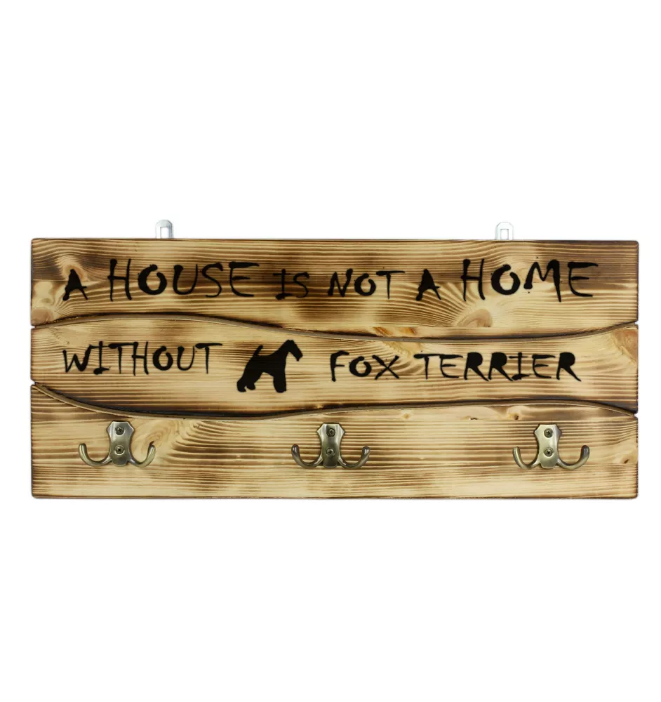 Foksterier szorstkowłosy wieszak drewniany Art-Dog