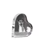 Fox Terrier Smooth - crystal clock with a dog picture, heart-shaped shelf clock, personalized standing clock by Art-Dog brand
