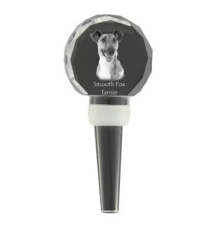 Fox Terrier Glatthaar, Foxterrier - Kristallflaschenverschluss, einzigartiger Weinverschluss mit Foto, personalisiertes Geschenk für Sommelier der Marke Art-Dog