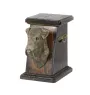 Fox Terrier Wire - urn for dog ashes, elegant urn with a statue, commemorative urn with a bust of a dog by Art-Dog brand
