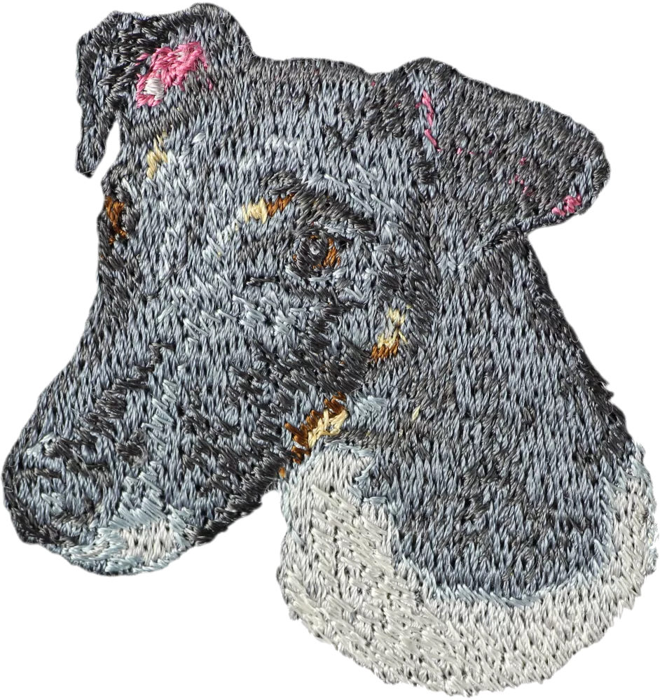 Fox Terrier Smooth - dog-shaped patch, embroidered patch, unique decoration for Art-Dog backpack