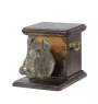 Fox Terrier Wire - urn for dog ashes with a statuette, elegant urn for a dog, unique urn with a bust of a dog by Art-Dog brand