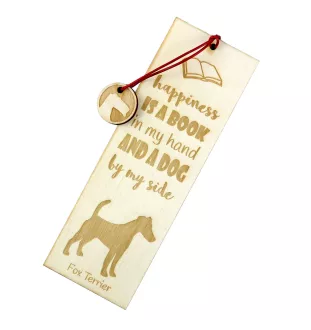 Fox-terrier à poil lisse - marque-page pour livre avec chien, marque-page personnalisé, accessoire canin pour les lecteurs de la marque Art-Dog