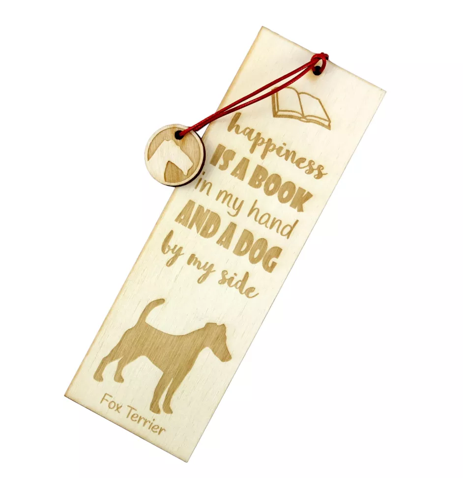 Fox-terrier à poil lisse - marque-page pour livre avec chien, marque-page personnalisé, accessoire canin pour les lecteurs de la marque Art-Dog