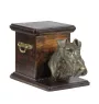 Fox-terrier à poil dur - urne pour les cendres d'un chien avec une statuette, une urne élégante pour chien, une urne exceptionnelle avec un buste de chien de la marque Art-Dog