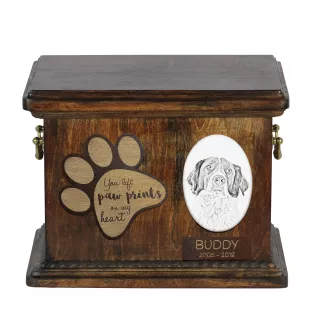 Spaniel francuski urna z płytką ceramiczną Art-Dog