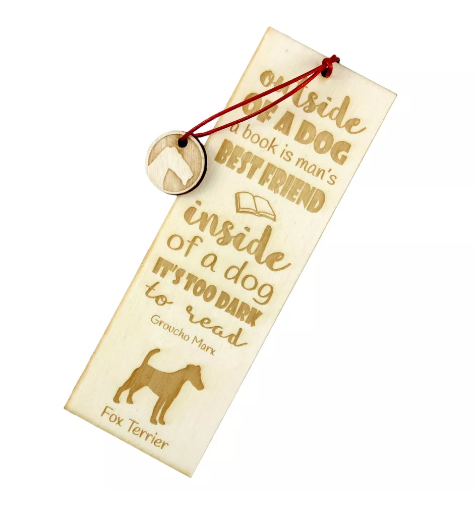 Fox Terrier Smooth - dog bookmark, personalized bookmark, gift for bookworm from Art-Dog brand