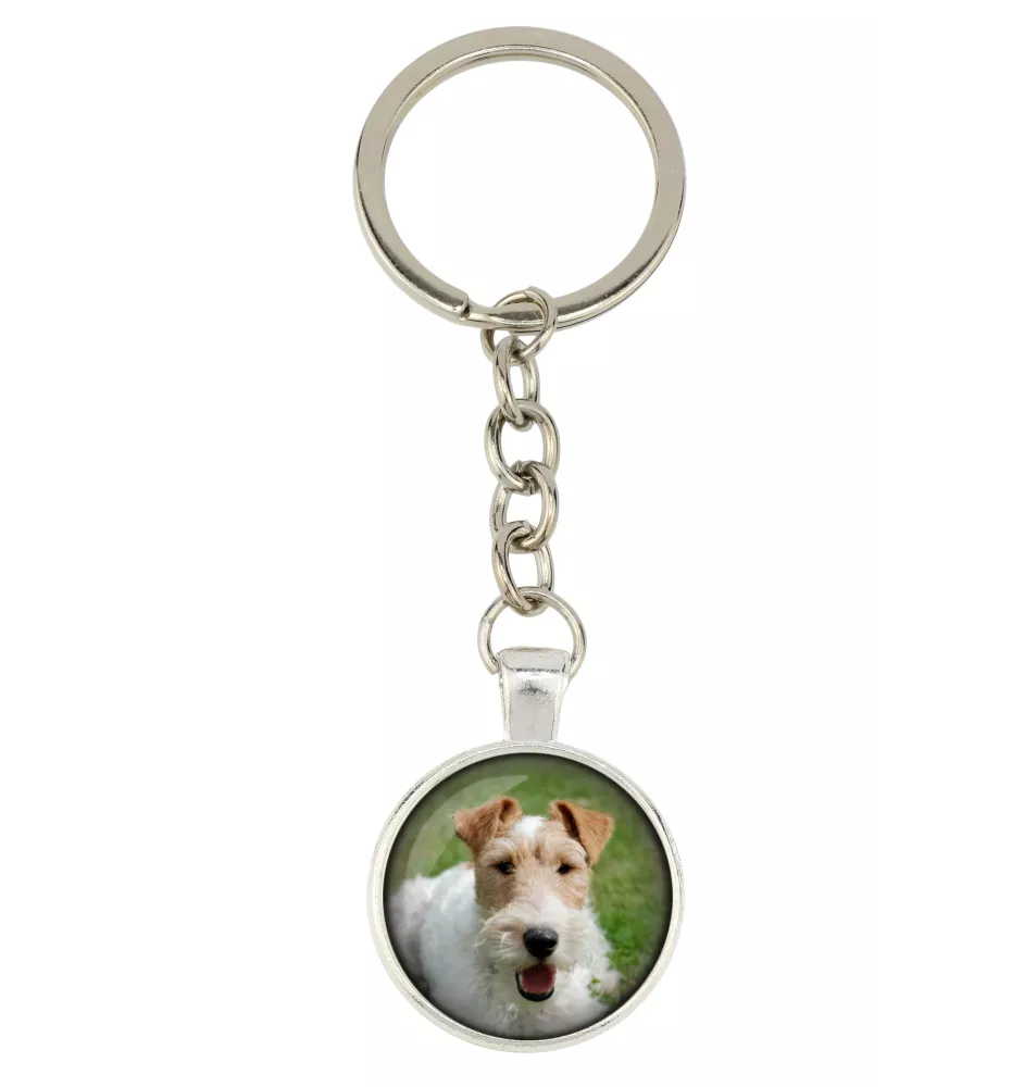 Fox-terrier à poil dur - porte-clés avec votre photo, accessoire pour clés, breloque pour sac de la marque Art-Dog