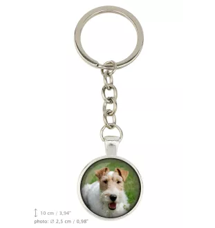Fox Terrier Drahthaar, Foxterrier - Schlüsselanhänger mit Ihrem Foto, Schlüsselanhänger, Taschenanhänger der Marke Art-Dog