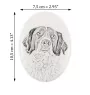 Épagneul français - une plaque commémorative avec une photo de chien, une plaque funéraire avec une impression, une plaque ovale personnalisée de la marque Art-Dog
