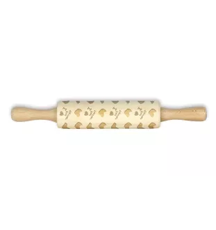 Fox Terrier Glatthaar, Foxterrier - kleiner Nudelholz mit Hundemuster, Nudelholz für Kinder, Verzierung von Keramikton von Art-Dog.