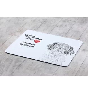 Épagneul français - tapis de souris personnalisé avec impression, tapis de souris personnalisé avec chien, accessoire unique pour employé de bureau de la marque Art-Dog