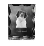 Französischer Spaniel, Epagneul Français - Kristall mit einem Hundebild, Glasstatuette mit einem Bild, einzigartiger Bilderrahmen der Marke Art-Dog