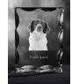French Spaniel, French Setter, Canadian Setter - crystal with a picture of a dog, glass statuette with a picture, unique frame with a picture from Art-Dog brand
