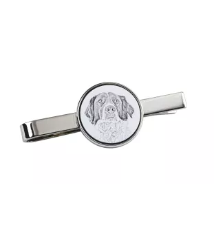 Französischer Spaniel, Epagneul Français - Krawattenklammer mit Hund, personalisierter Krawattenclip, einzigartiges Geschenk für Männer von der Marke Art-Dog