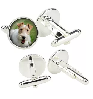Fox-terrier à poil dur - Boutons de manchette dans une boîte, bijoux faits à la main, produit de la marque Art-Dog