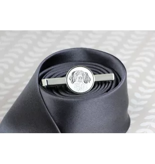 Französischer Spaniel, Epagneul Français - Krawattenklammer mit Hund, personalisierter Krawattenclip, einzigartiges Geschenk für Männer von der Marke Art-Dog