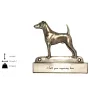 Fox-terrier à poil lisse - plaque d'adresse avec chien, plaque de nom en laiton, plaque de porte personnalisée avec le nom de la marque Art-Dog