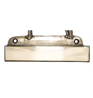 Fox-terrier à poil lisse - plaque d'adresse avec chien, plaque de nom en laiton, plaque de porte personnalisée avec le nom de la marque Art-Dog