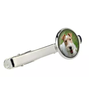 Fox Terrier Drahthaar, Foxterrier Ärmelknöpfe und Krawatte mit Ihrem Foto, Anzugaccessoire, Herrenschmuck der Marke Art-Dog