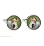 Fox-terrier à poil dur - Boutons de manchette et cravate avec votre photo, accessoire de costume, bijoux pour hommes de la marque Art-Dog.