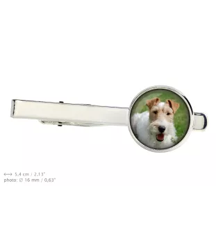 Fox Terrier Drahthaar, Foxterrier Ärmelknöpfe und Krawatte mit Ihrem Foto, Anzugaccessoire, Herrenschmuck der Marke Art-Dog