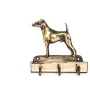 Fox Terrier Smooth - key holder with a dog, brass handle for dog accessories, an elegant decoration for the hallway from the Art-Dog brand.