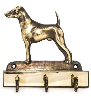 Fox Terrier Glatthaar, Foxterrier - Schlüsselhalter mit Hund, Messinggriff für Hundezubehör, elegante Dekoration für den Flur der Marke Art-Dog