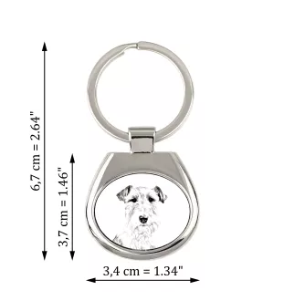 Fox Terrier Wire - keychain with a dog, keychain with a print, personalized pendant from the Art-Dog brand