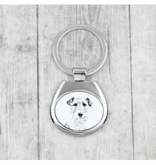 Fox Terrier Drahthaar, Foxterrier - Schlüsselanhänger mit Hund, Anhänger mit Aufdruck, personalisierter Anhänger der Marke Art-Dog
