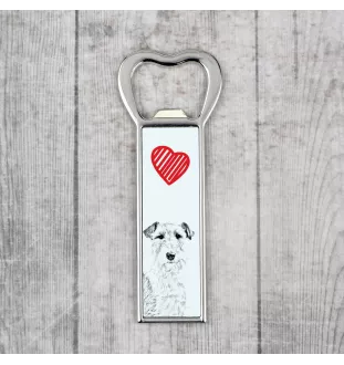 Fox Terrier Drahthaar, Foxterrier - Flaschenöffner mit Hund, personalisierter Flaschenöffner für den Kühlschrank, ein einzigartiges Geschenk für Männer von der Marke Art-Dog
