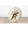 Fox Terrier Smooth - clock with a dog, wooden clock, wall clock for dog lovers, clock for desk and shelf, Art-Dog
