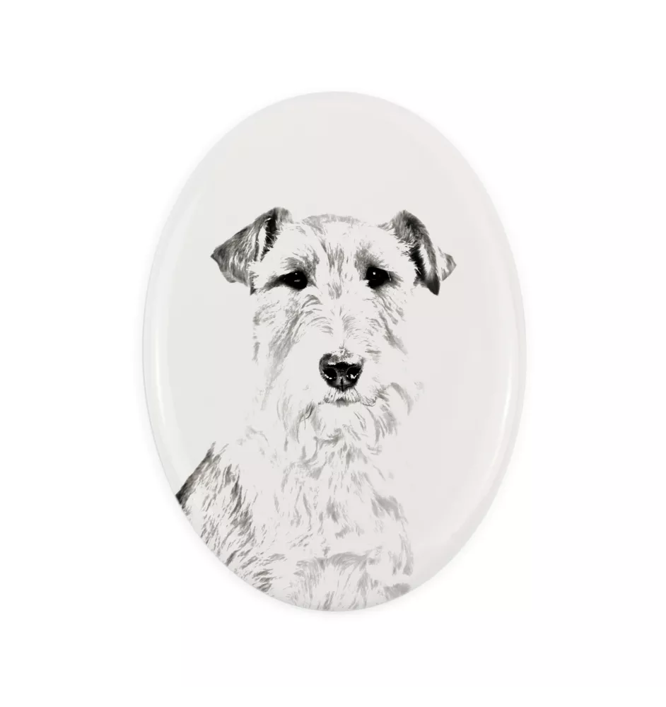 Foksterier szorstkowłosy płyta nagrobna ze zdjęciem psa Art-Dog