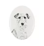 Fox Terrier Wire - commemorative plaque with a photo of a dog, tombstone with a print, personalized oval plaque from the Art-Dog brand