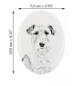 Fox Terrier Wire - commemorative plaque with a photo of a dog, tombstone with a print, personalized oval plaque from the Art-Dog brand